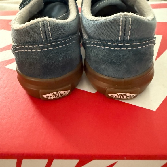 Vans Old Skool Velcro Suede Infant/Toddler Shoes Size 5, Color: Gum Blue/True - Picture 6 of 6